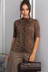 LT Collection Блуза 546430 Б13991-19М коричневый
