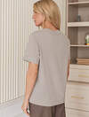 VILATTE Футболка 548395 D49.110 кофейный меланж_light shine