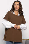 LT Collection Жилет 552010 Б14089-34М коричневый