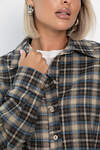 LT Collection Рубашка 555469 Б14136-7М серо-бежевый