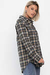 LT Collection Рубашка 555469 Б14136-7М серо-бежевый