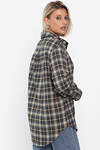 LT Collection Рубашка 555469 Б14136-7М серо-бежевый