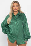 LT Collection Рубашка 563491 Б14504-7М зеленый