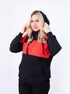 AandOstudio Худи 566152 Д30011А черно-коралловый