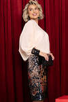 LT Collection Платье 566582 П14694-7М персиковый/черный