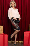 LT Collection Платье 566582 П14694-7М персиковый/черный