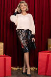 LT Collection Платье 566582 П14694-7М персиковый/черный