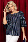 LT Collection Блуза 566584 Б14698-7М синий