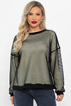 LT Collection Свитшот 566754 Б14711-5М черно-лимонный
