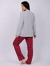 Malina Пижама 567941 3114 светло-серый меланж/красный