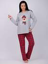 Malina Пижама 567941 3114 светло-серый меланж/красный