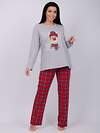 Malina Пижама 567941 3114 светло-серый меланж/красный