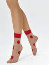 Minimi Носки 568025 calz. POIS GRANDE 20 носки (крупный горох) Caramello/Rosso (Бежевый)