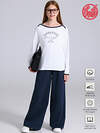 Апрель Лонгслив 568181 1ДДЛД4985804 белый+темно-синий