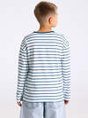 Апрель Лонгслив 568197 1ПДЛД4897001н полоска белый+синий+темно-голубой