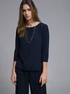 Emka Fashion Блузка 94609 B2501/nitesa темно-синий