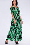 Emansipe Платье 15142 307.54.115401 Черный/зеленые листя