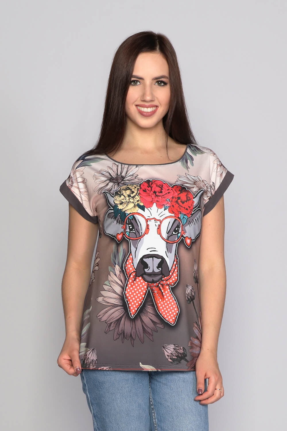 MARGO Футболка 171501 Футболка Кадриль серо-коричневый