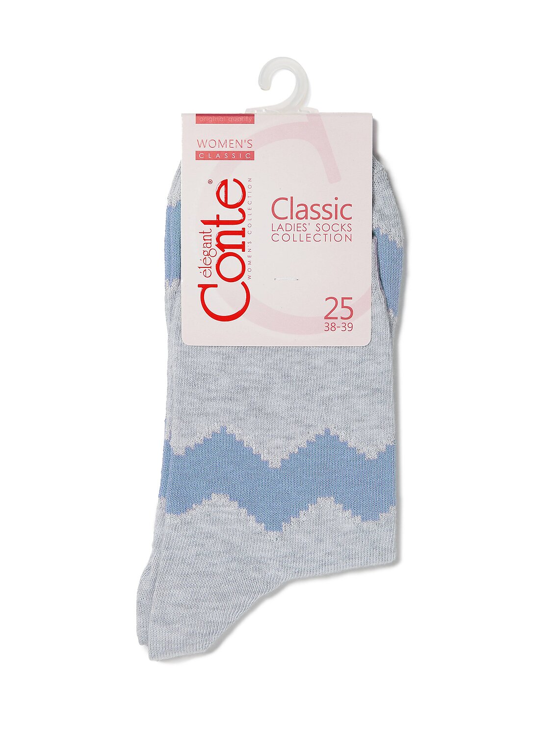 Conte elegant Носки 187497 CLASSIC Серый-голубой