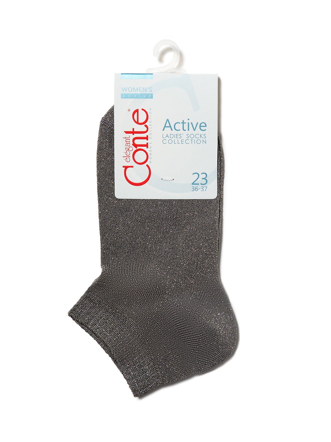 Conte elegant Носки 190700 ACTIVE (короткие, люрекс) Пепельный