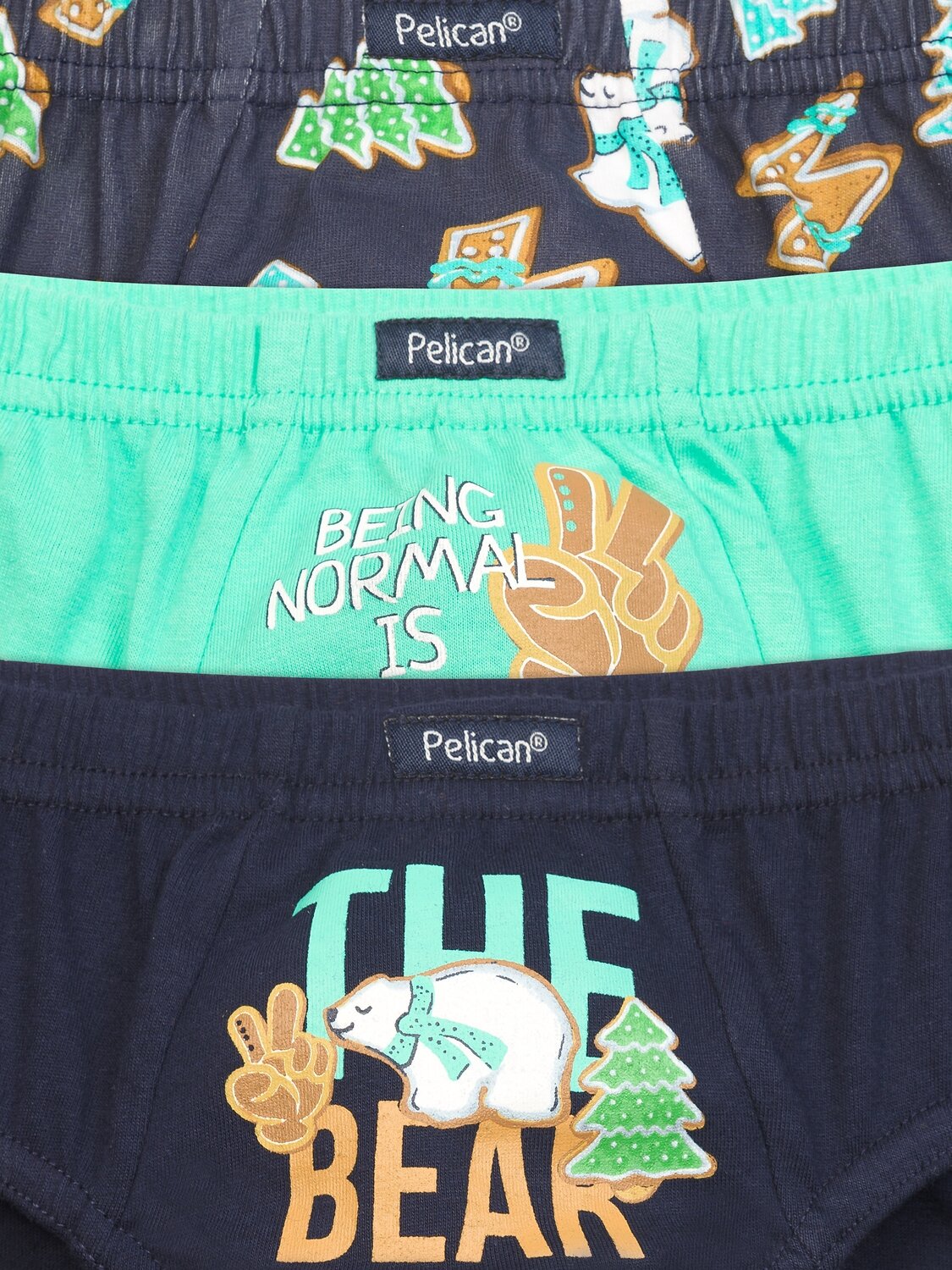 PELICAN Трусы 209136 BULB3872(3) Темно-синий/ментол/темно-синий