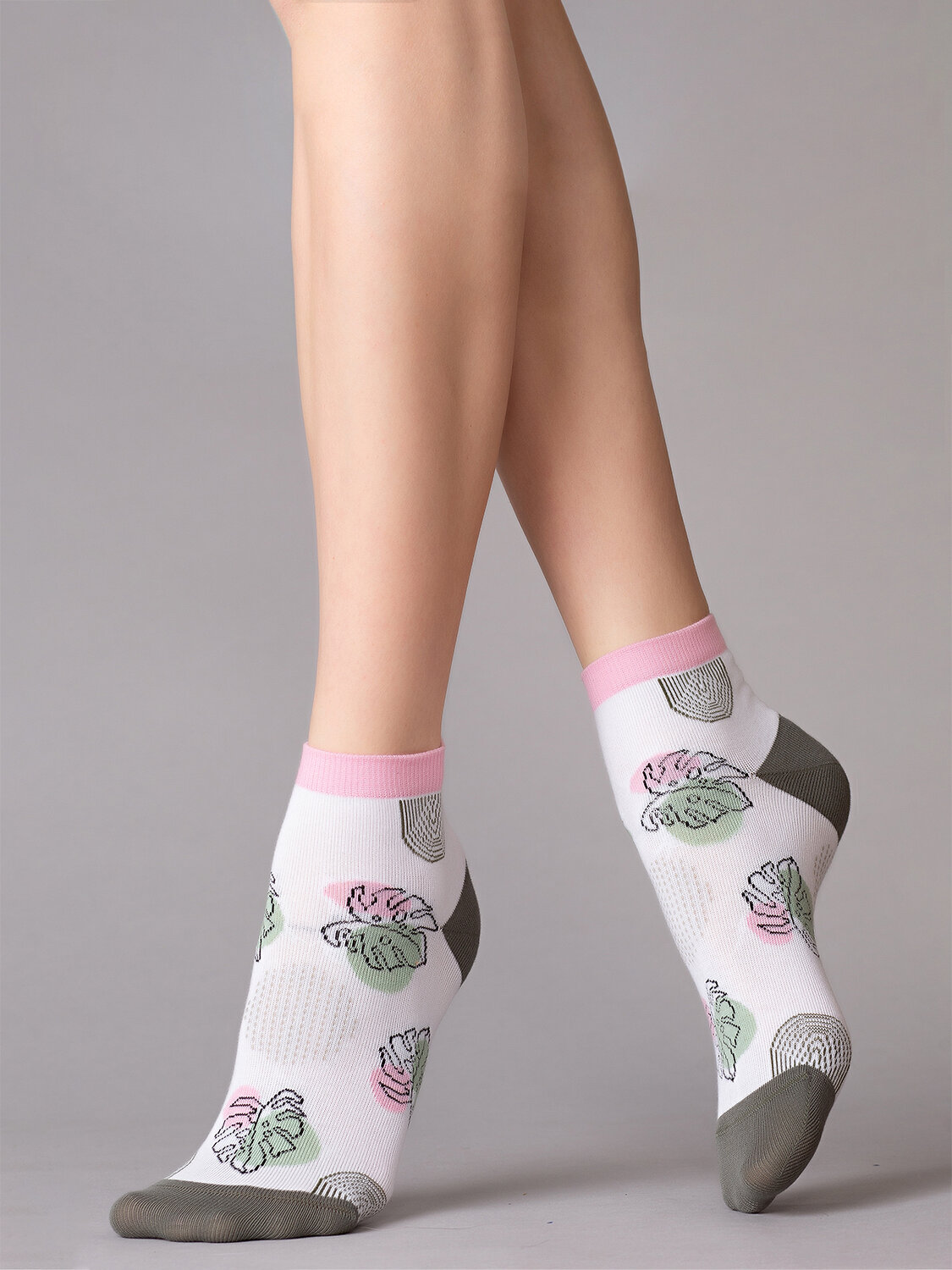 JS Minimi Носки 221293 MINI TREND 4210 bianco/military