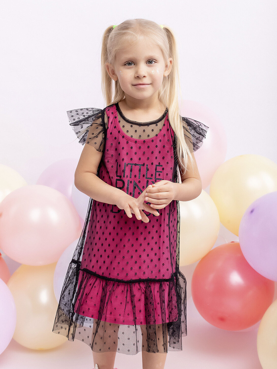BATIK Платье 235647 0042_ЛС22 фуксия/черный