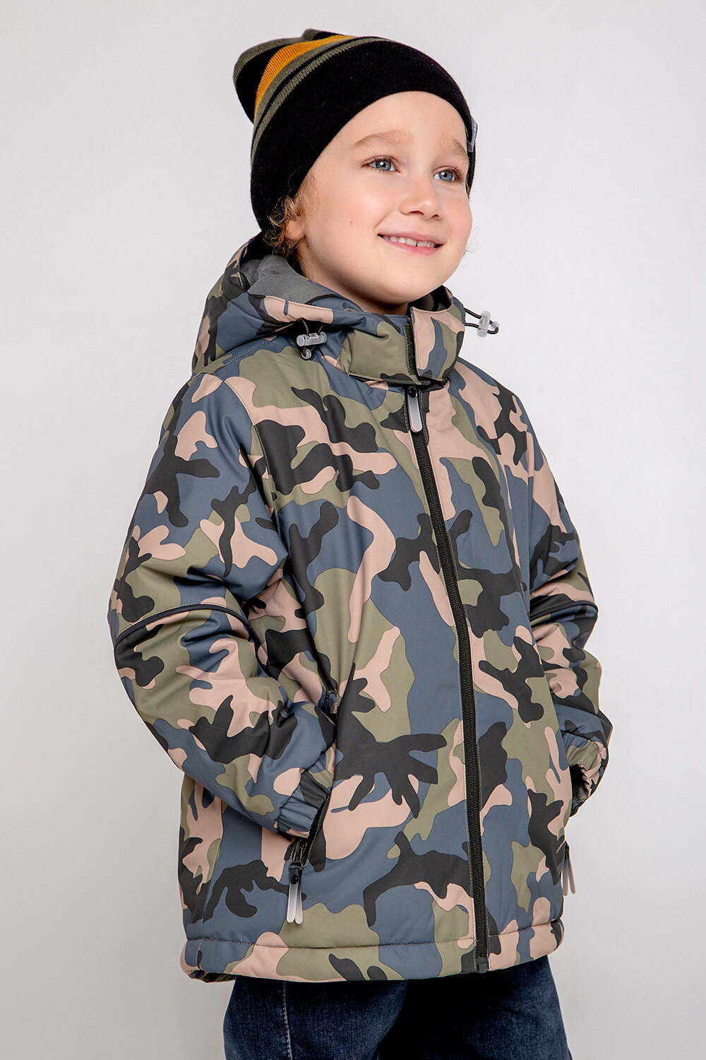 CROCKID Куртка 246565 ВК 36074/н/2 ГР темный асфальт, камуфляж