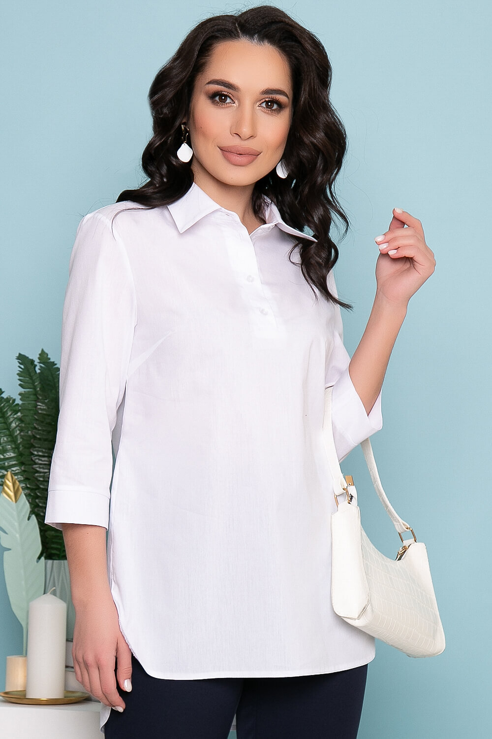 LT Collection Блуза 259059 Б3395 белый