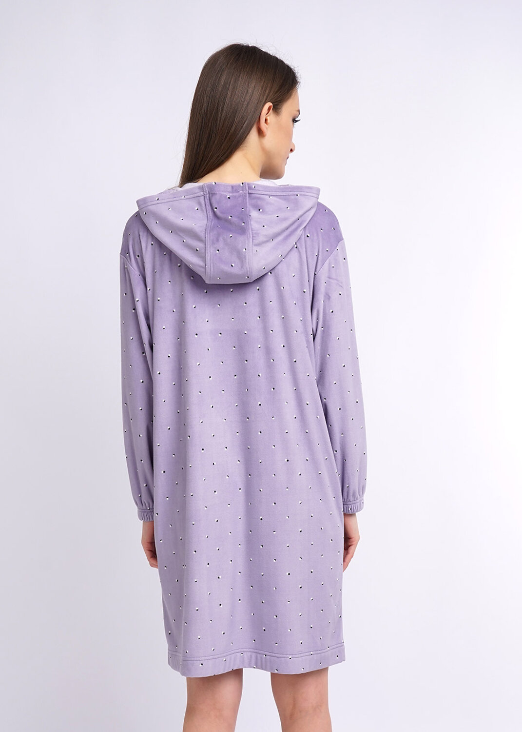 CLEVER Халат 263283 LX12-981 фиолетовый/молочный