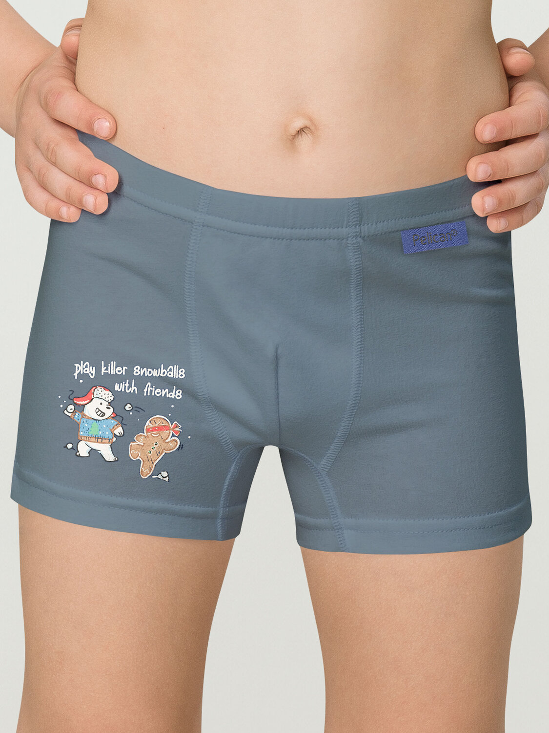 PELICAN Трусы 263521 BUHB3308(2) Джинс/темно-серый