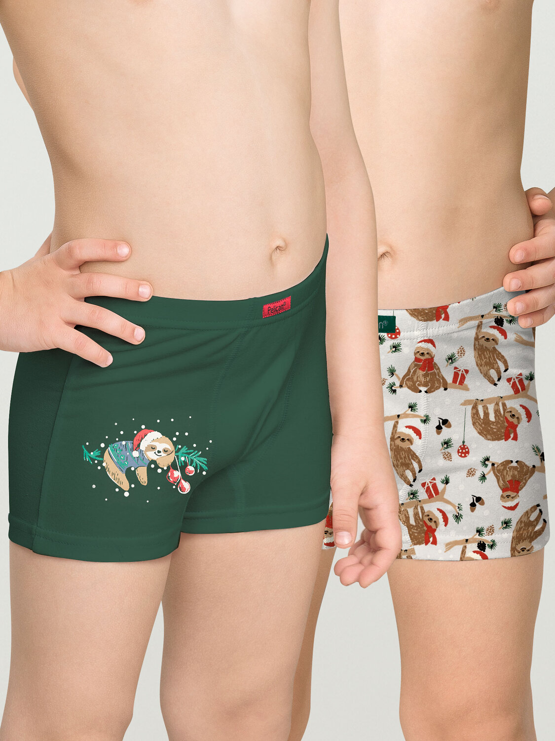 PELICAN Трусы 263522 BUHB3309(2) Хаки/серый