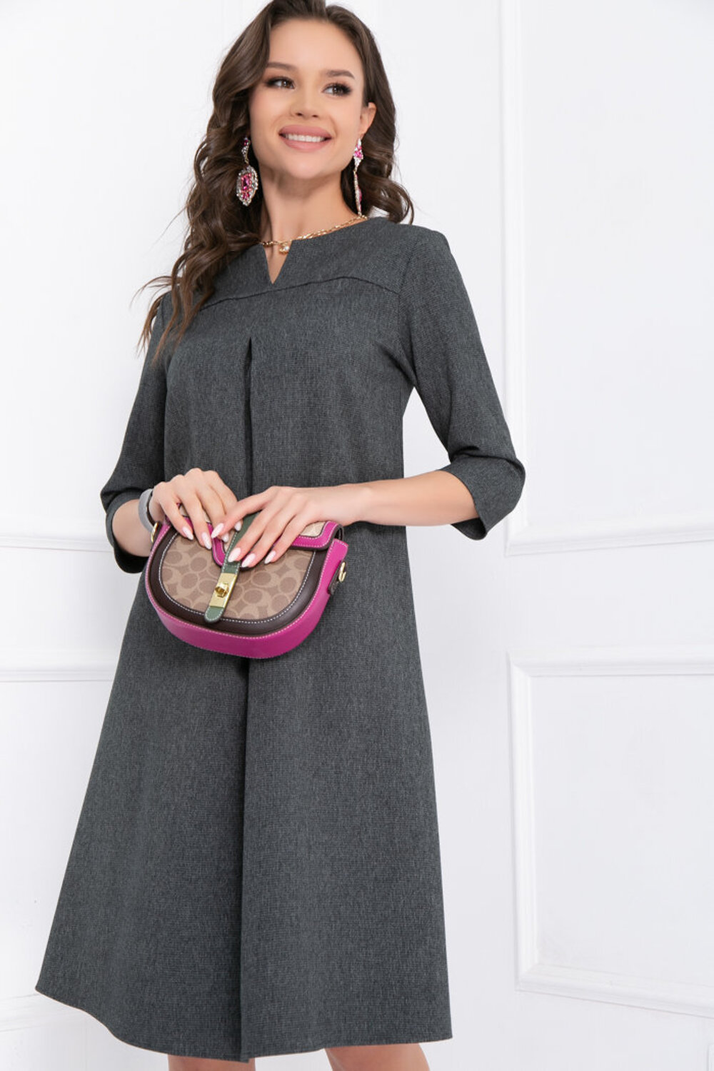 Bellovera Платье 275613 4П4852 серый