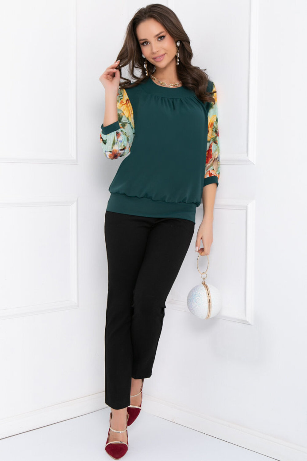 Bellovera Блузка 276424 31Б4832 изумрудный
