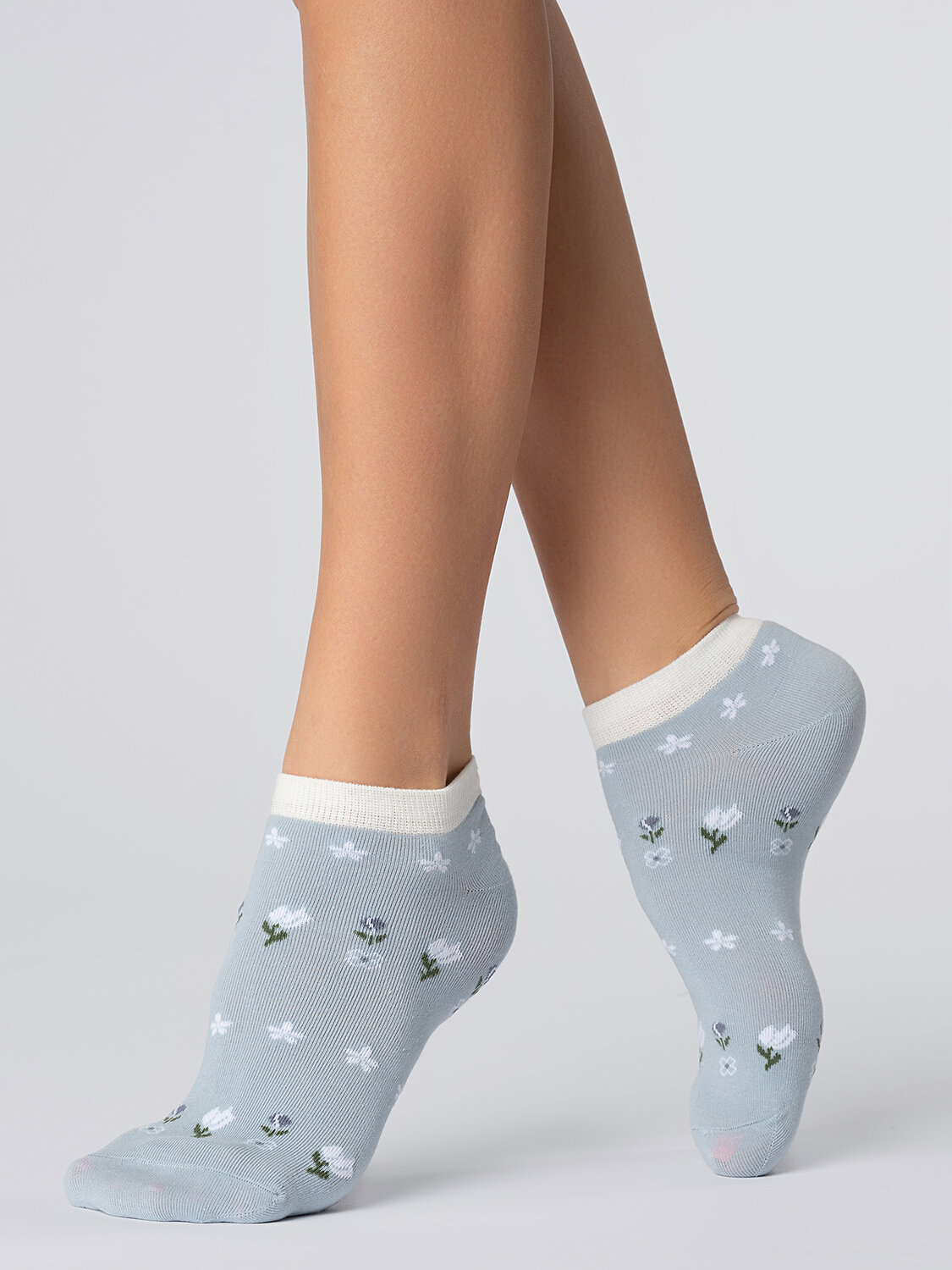 JS Giulia Носки 277339 WS1 BASIC 003 baby blue/цветы