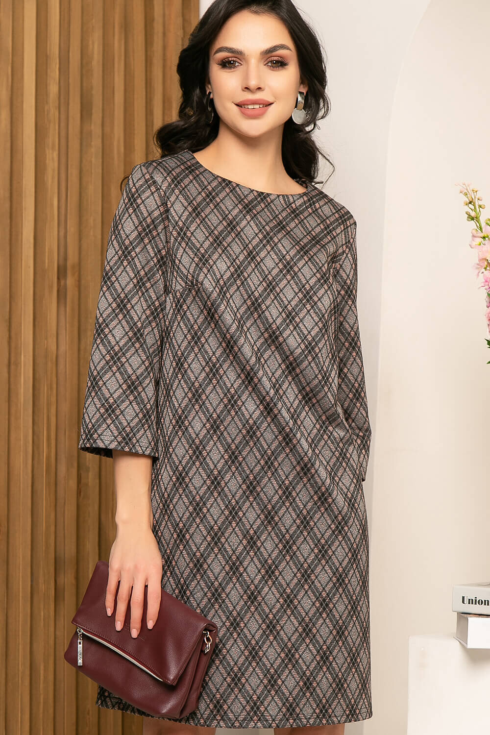 LT Collection Платье 279039 П5188 Бежево-серый