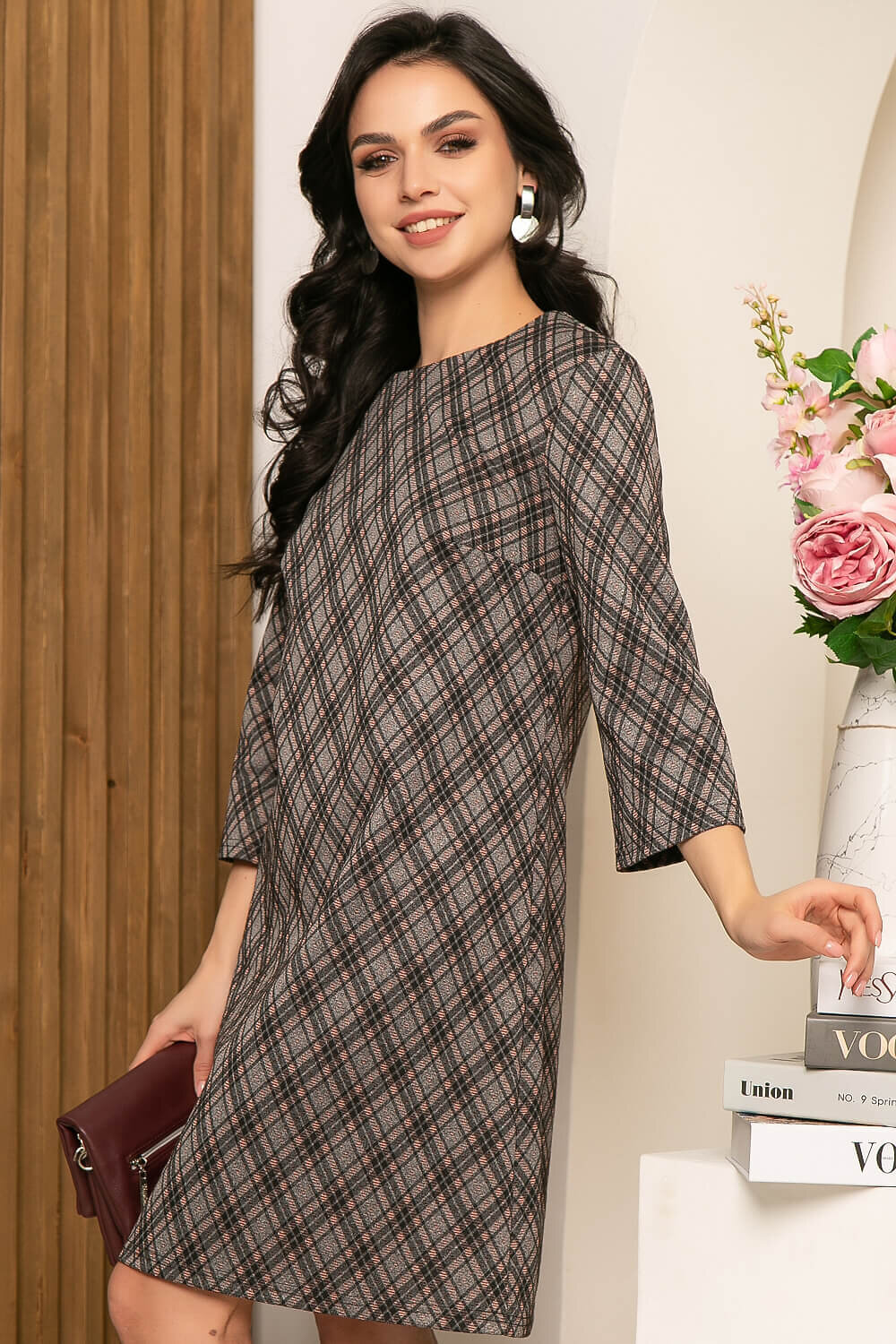 LT Collection Платье 279039 П5188 Бежево-серый