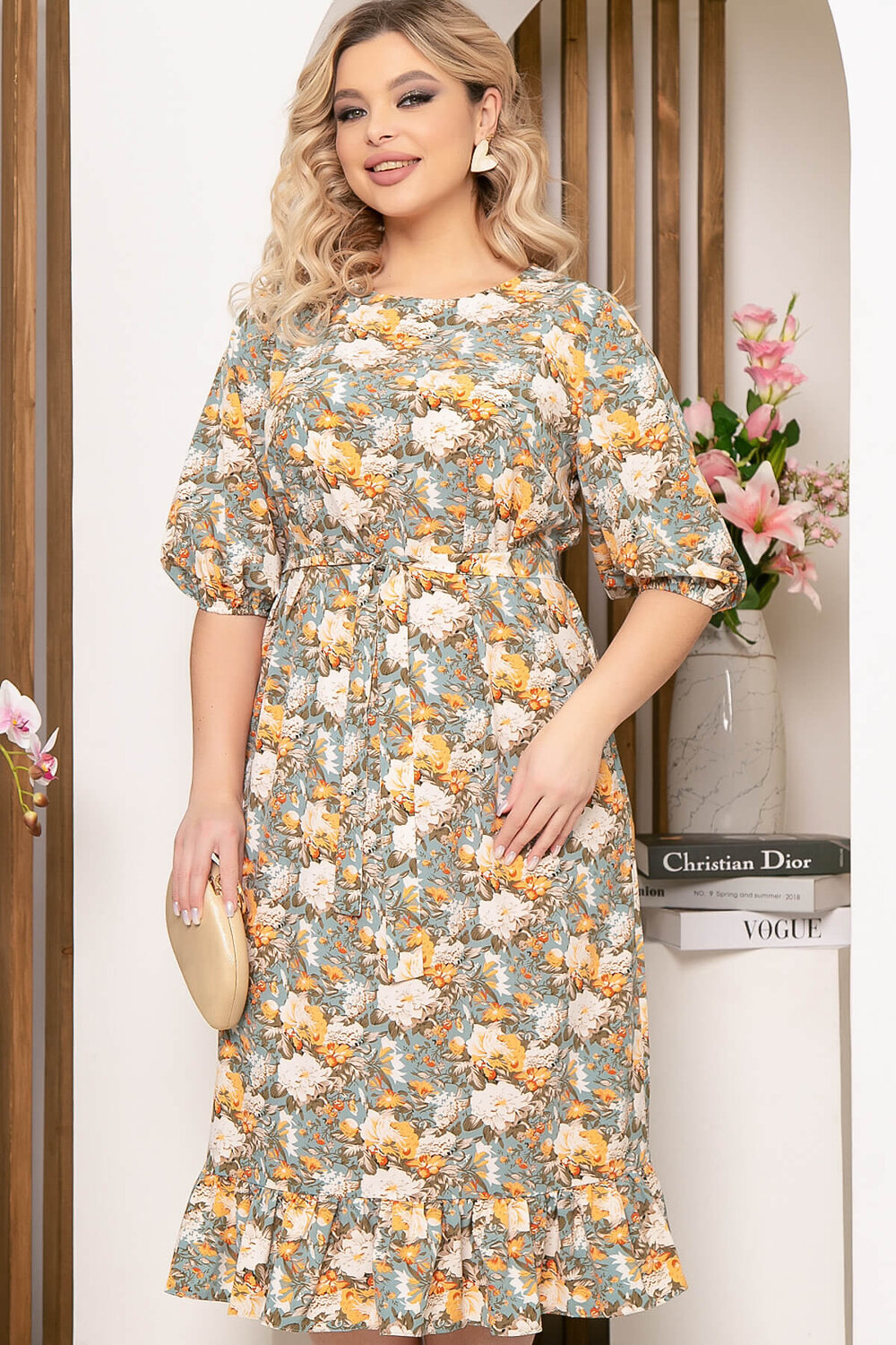 LT Collection Платье 279523 П5256 серо-голубой