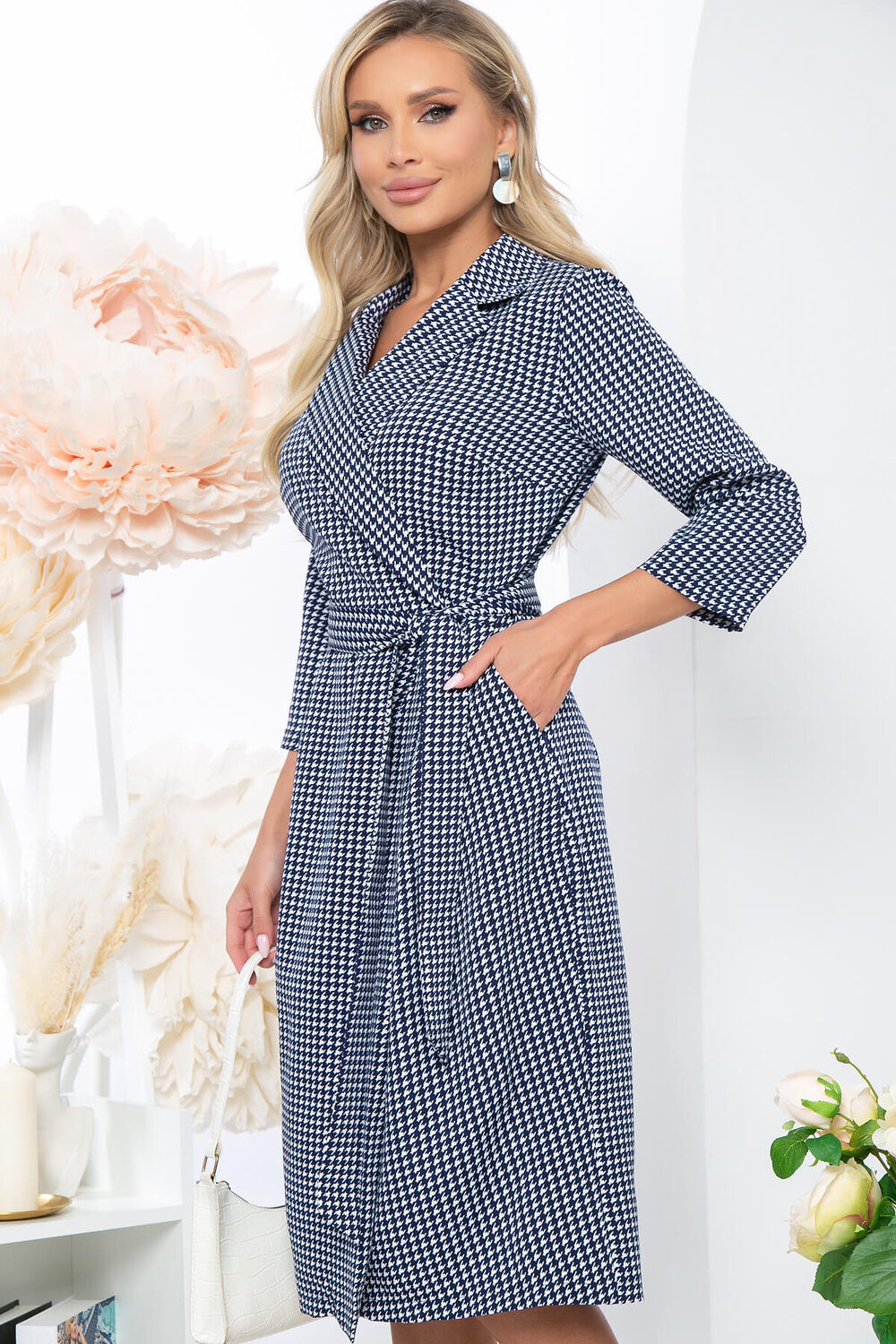 LT Collection Платье 279857 Б5155 белый, синий