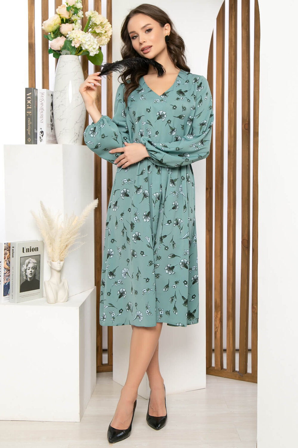 LT Collection Платье 279864 П5242 полынь