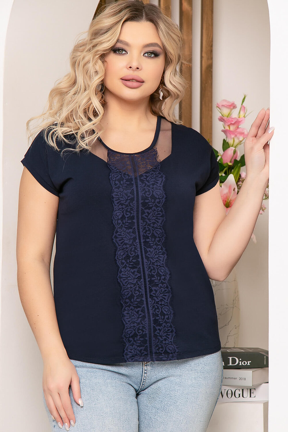 LT Collection Блуза 279866 Б5270 синий