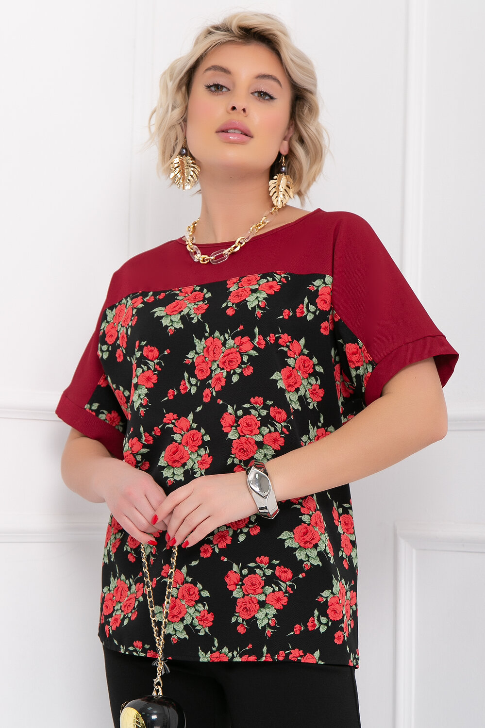 Bellovera Блузка 280674 55Б4952 бордовый