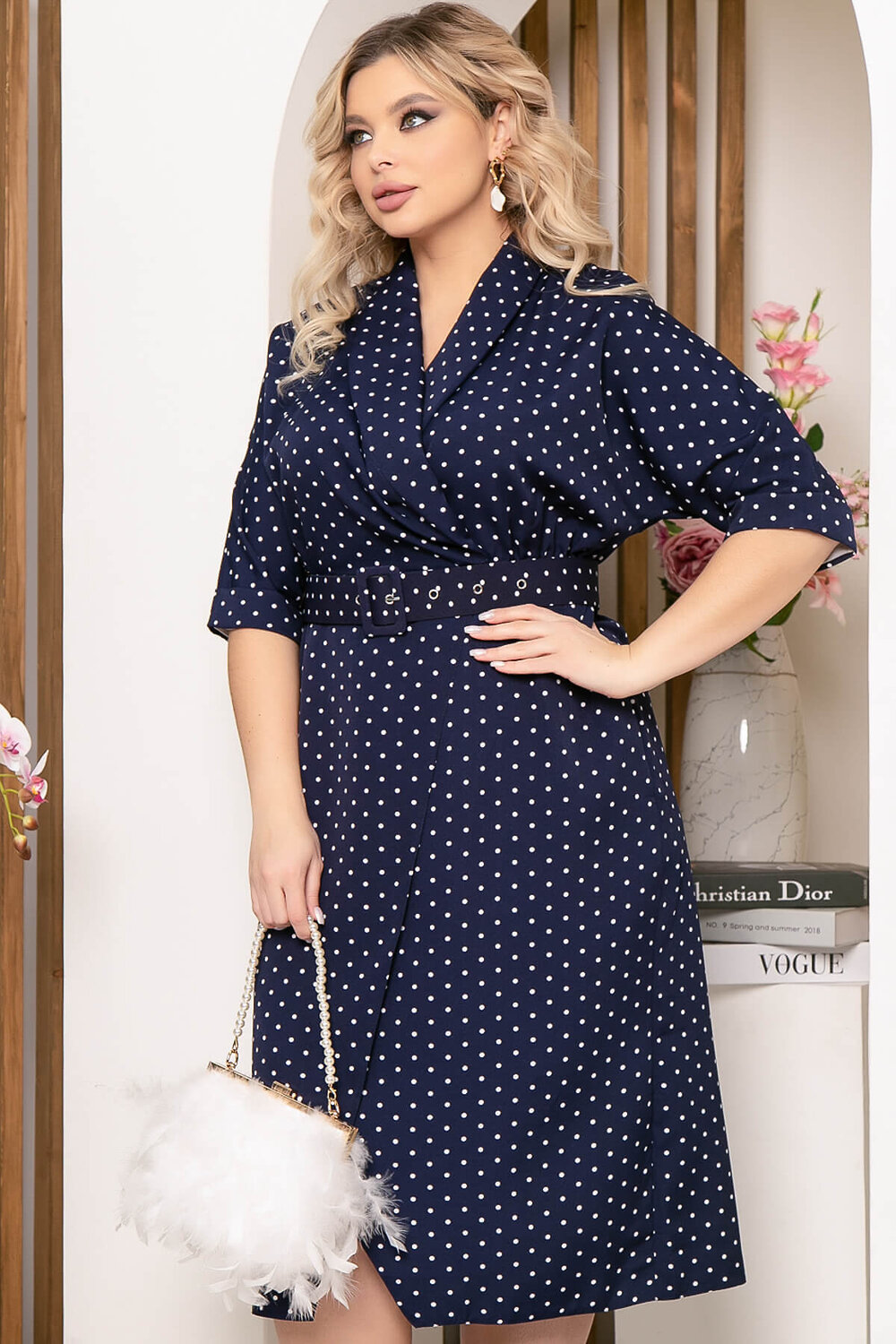 LT Collection Платье 280714 П5274 тёмно-синий