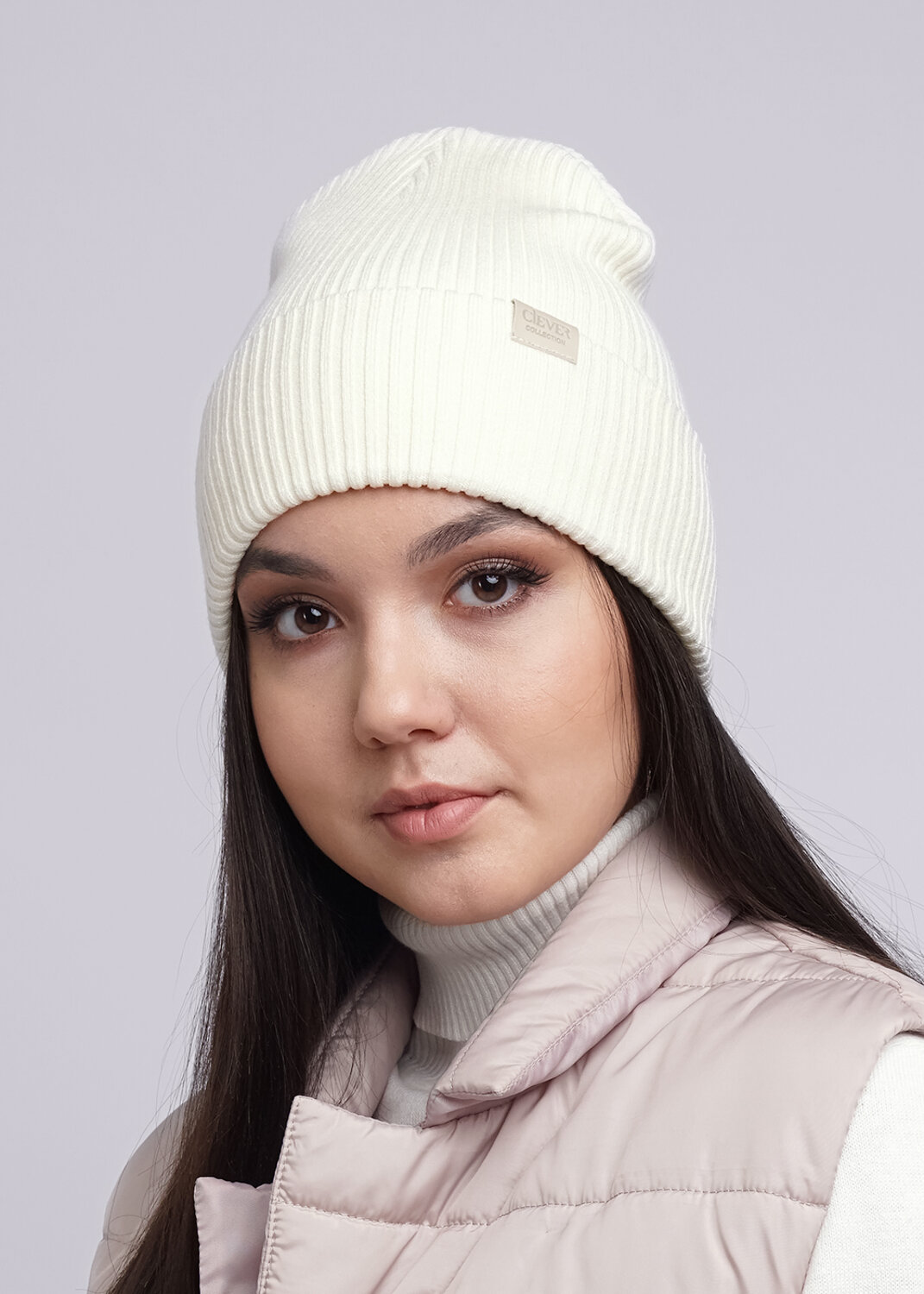 CLEVER Шапка 281258 413309вн молочный