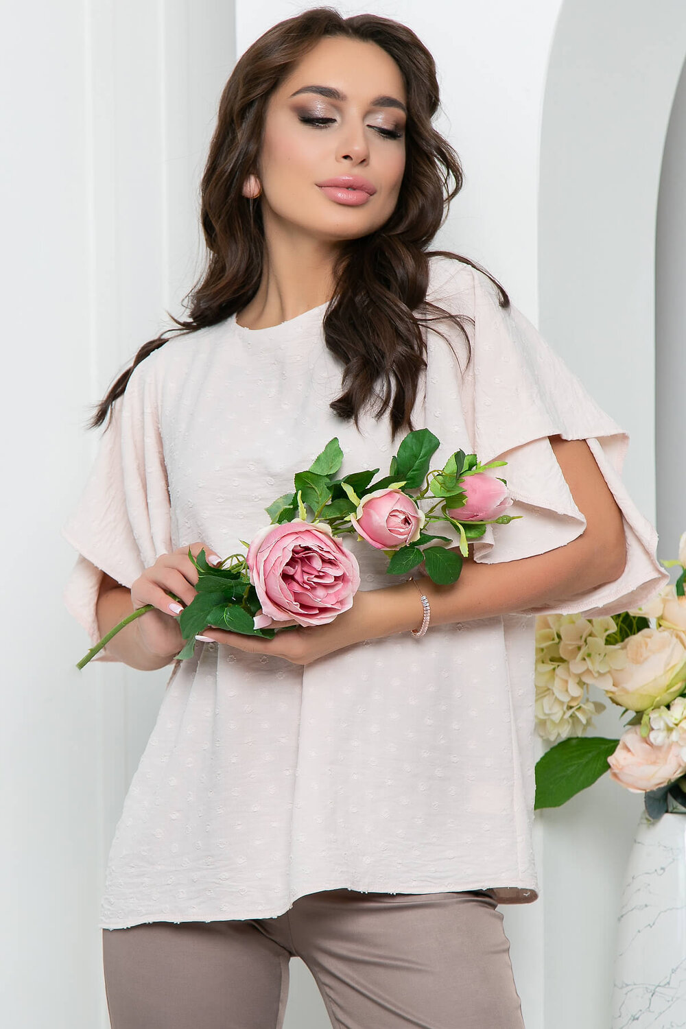 LT Collection Блуза 281313 Б5038 пудра