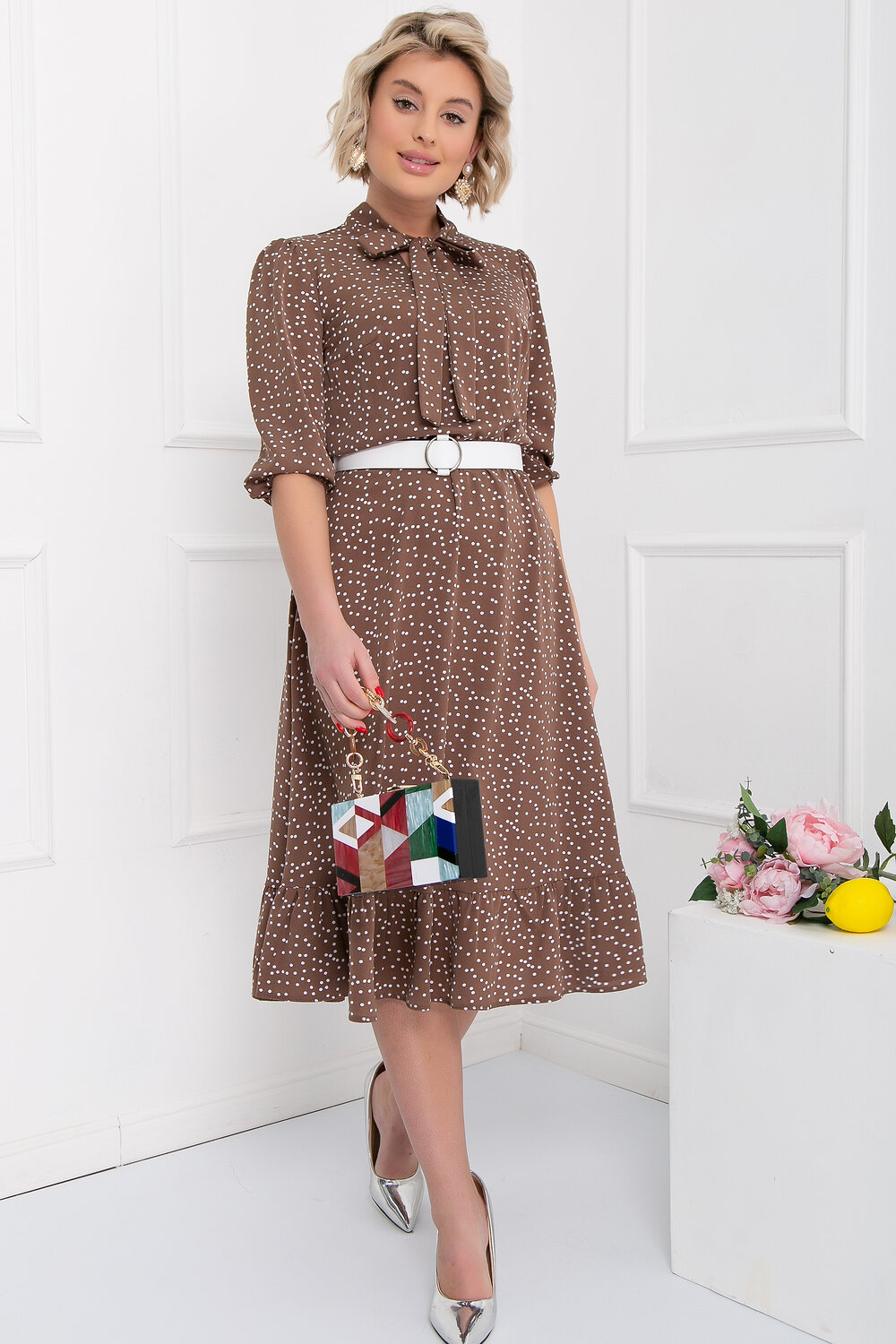 Bellovera Платье 281580 4П4983 коричневый