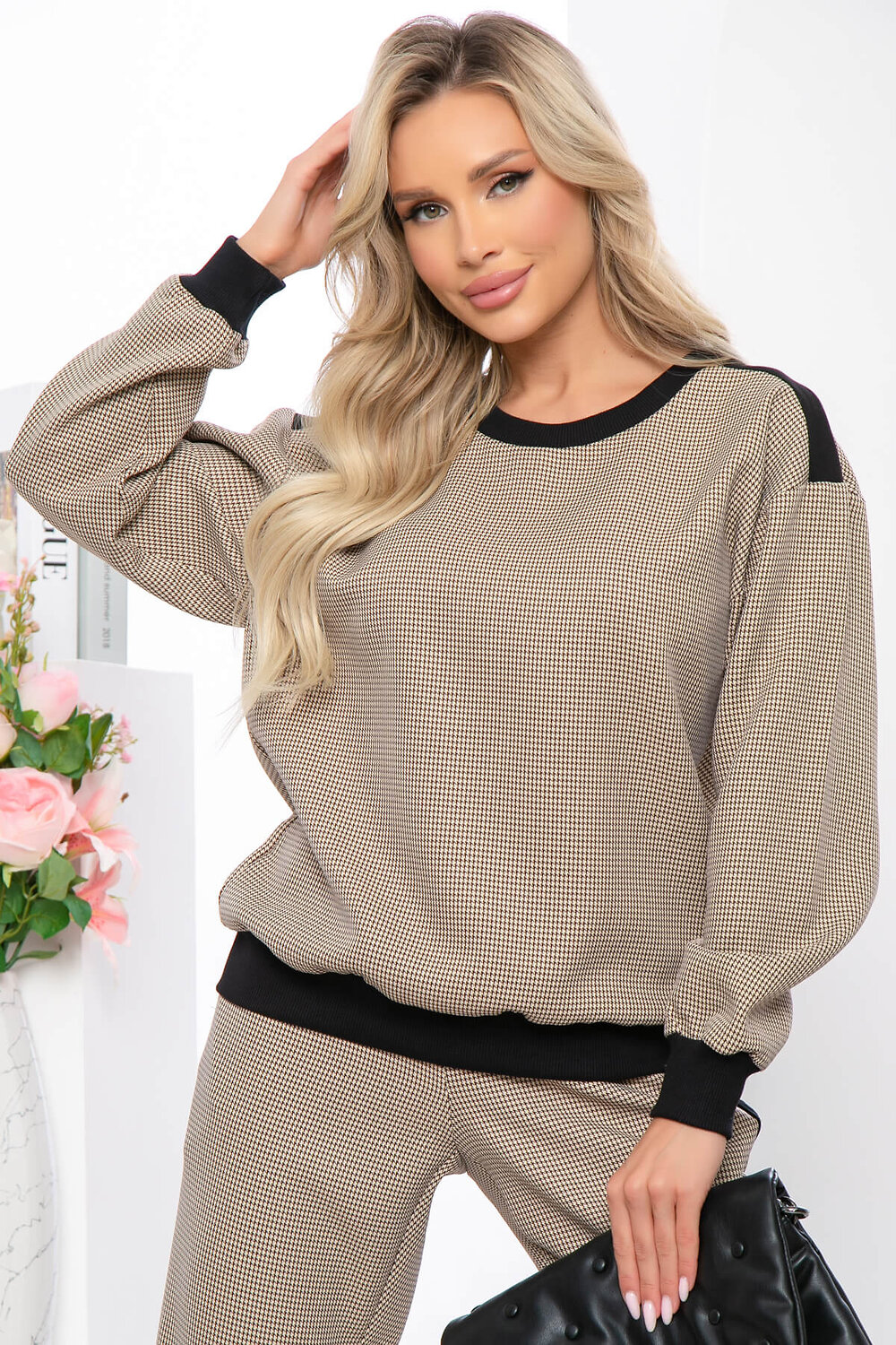 LT Collection Костюм 281729 К5232 бежевый, коричневый, чёрный