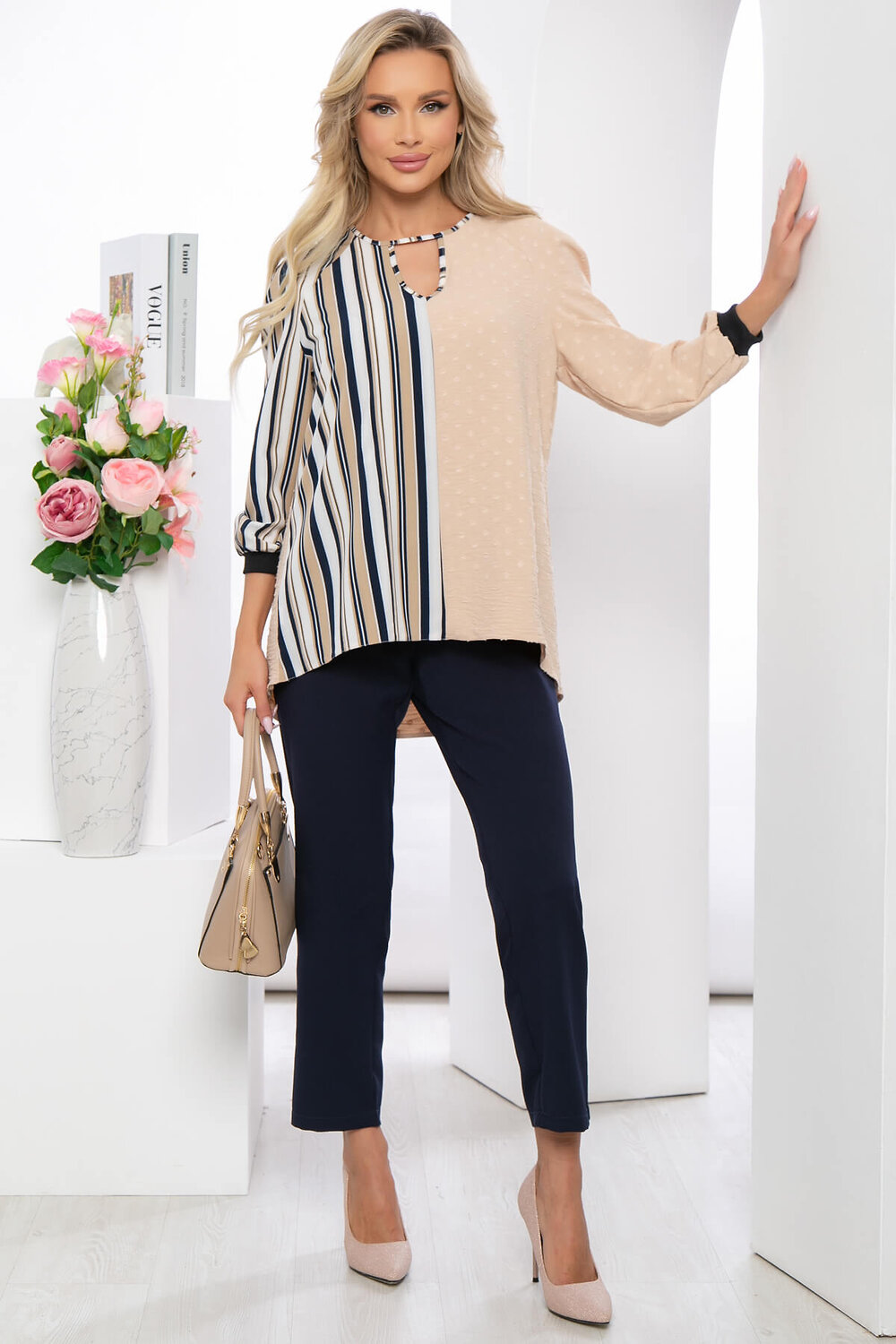 LT Collection Блуза 281737 Б5316 бежевый