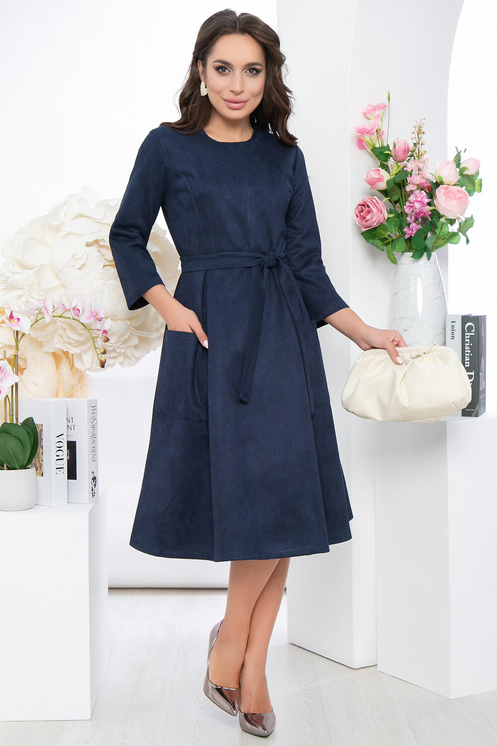 LT Collection Платье 282091 П5381 тёмно-синий