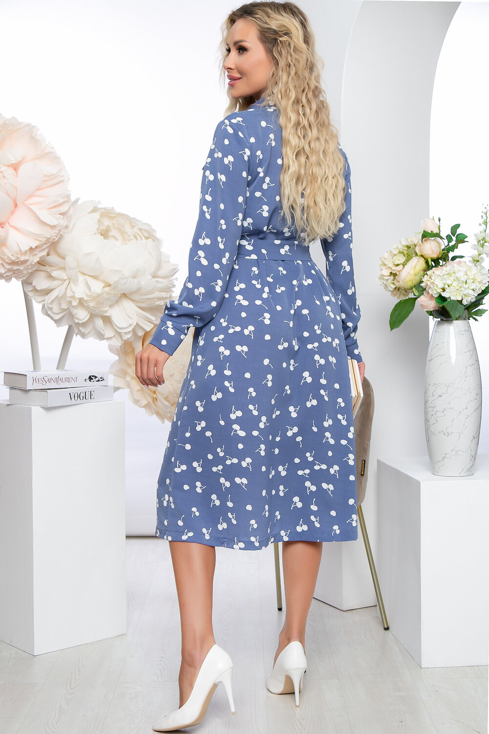 LT Collection Платье 282093 П5284 джинсовый